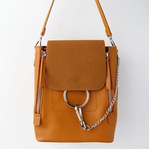 Lulus Sidewalk Stunner Brown Backpack Tote Bag. NWOT